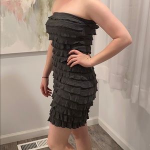 Poetry Gray Strapless Party Dress Size Small